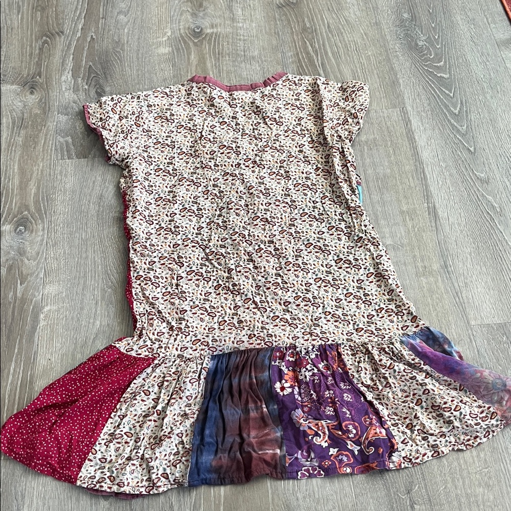 Fair Trade Blue Sky Patchwork Button-Down Dress T… - image 6